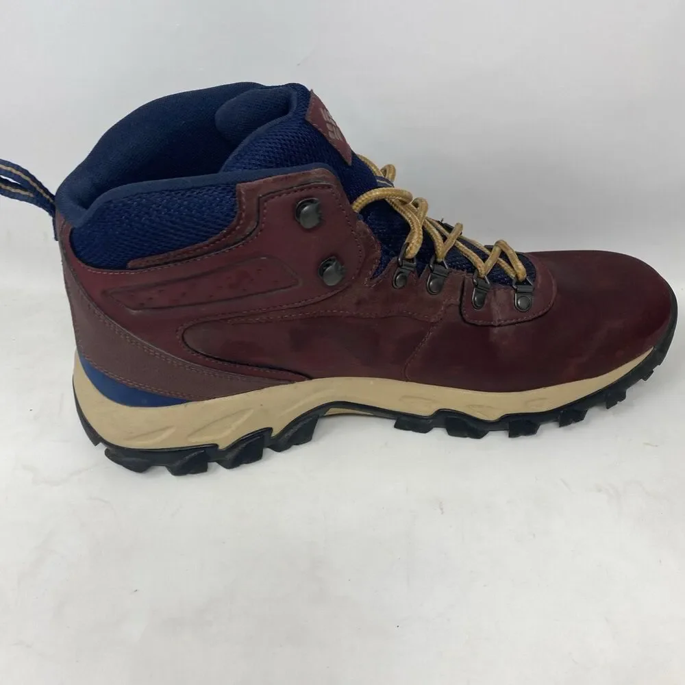 COLUMBIA Newton Ridge Plus II Waterproof Hiking Boots Burgundy Sz 13